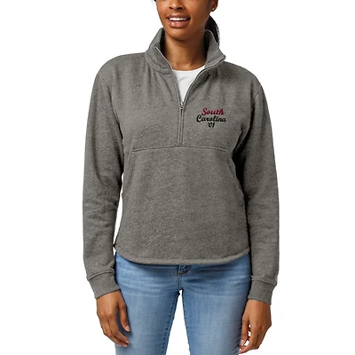 Women's League Collegiate Wear Heathered Gray South Carolina Gamecocks Victory Springs Half-Zip Pullover Jacket