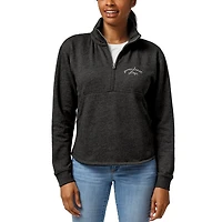 Women's League Collegiate Wear Heathered Black Providence Friars Victory Springs Half-Zip Pullover Jacket