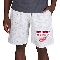 Men's Concepts Sport White/Charcoal Detroit Red Wings Alley Fleece Shorts