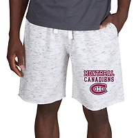 Men's Concepts Sport White/Charcoal Montreal Canadiens Alley Fleece Shorts