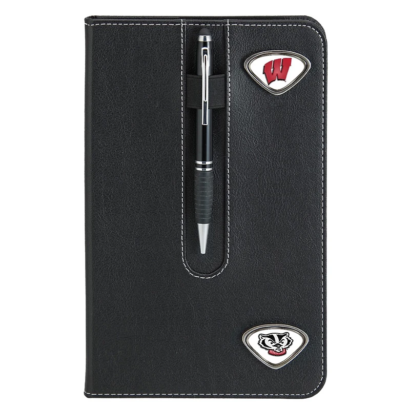 Black Wisconsin Badgers Business Notebook