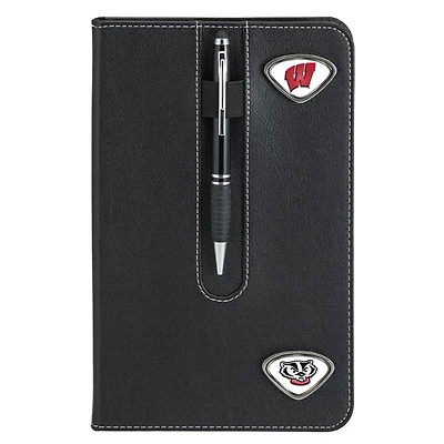 Black Wisconsin Badgers Business Notebook