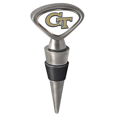 Silver Georgia Tech Yellow Jackets Wine Stopper