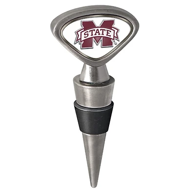 Silver Mississippi State Bulldogs Wine Stopper