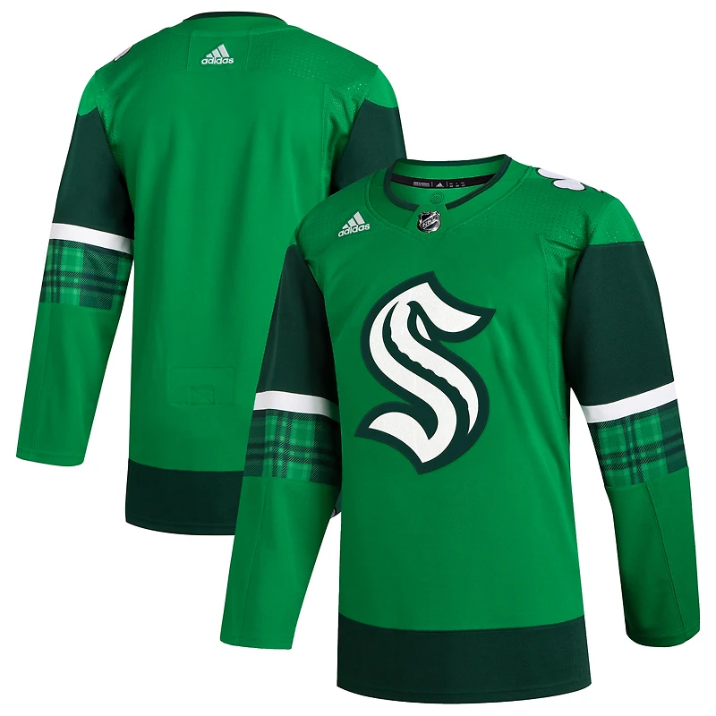 Men's adidas Kelly Green Seattle Kraken 2023 St. Patrick's Day Primegreen Authentic Jersey