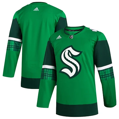 Men's adidas  Kelly Green Seattle Kraken 2023 St. Patrick's Day Primegreen Authentic Jersey