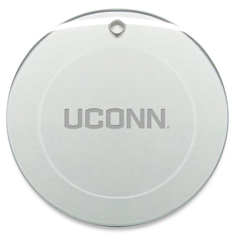 UConn Huskies 3'' Glass Round Ornament