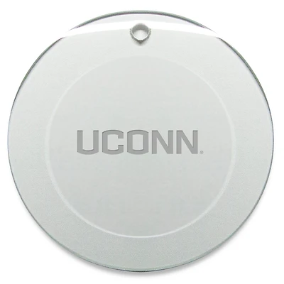 UConn Huskies 3'' Glass Round Ornament