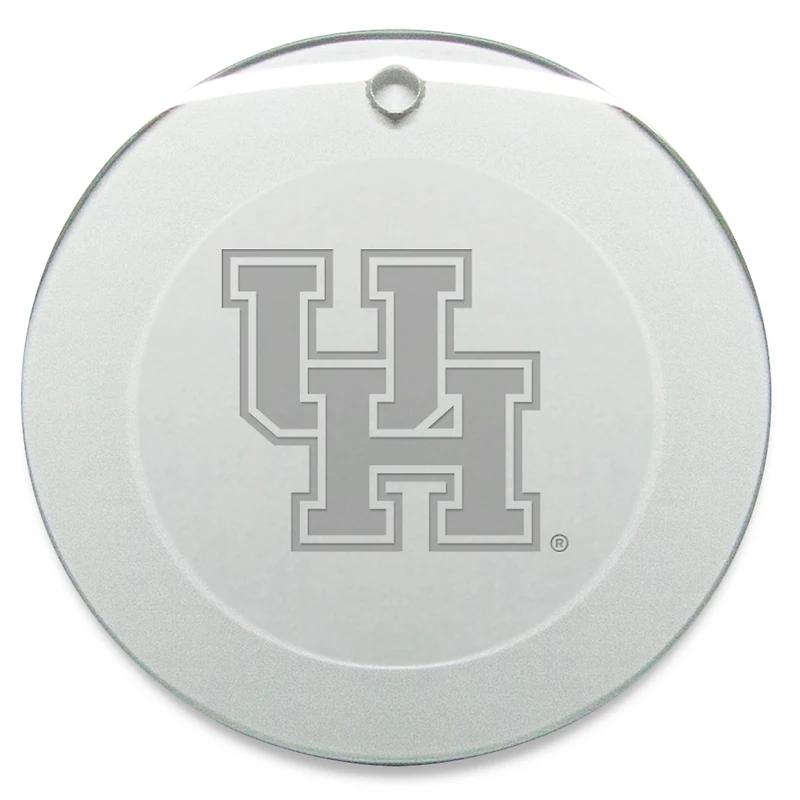 Houston Cougars 3'' Glass Round Ornament