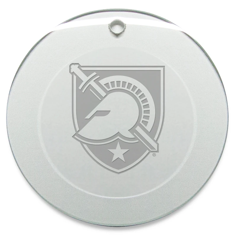 Army Black Knights 3'' Glass Round Ornament