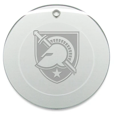 Army Black Knights 3'' Glass Round Ornament