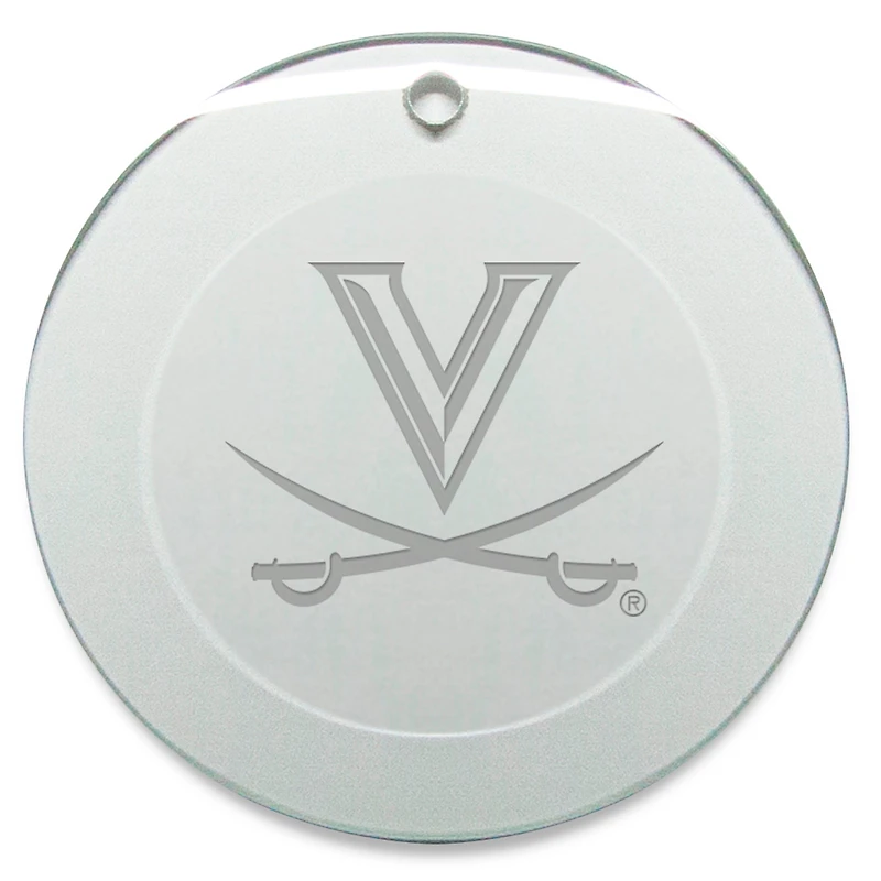 Virginia Cavaliers 3'' Glass Round Ornament