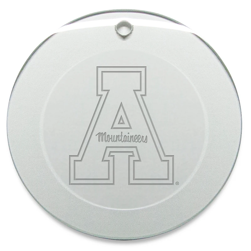 Appalachian State Mountaineers 3'' Glass Round Ornament