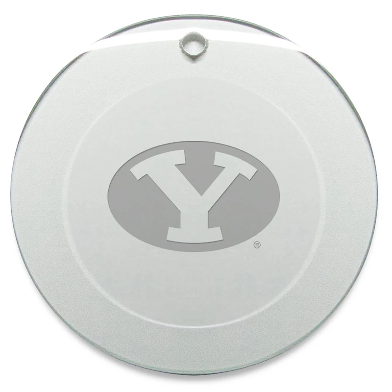 BYU Cougars 3'' Glass Round Ornament