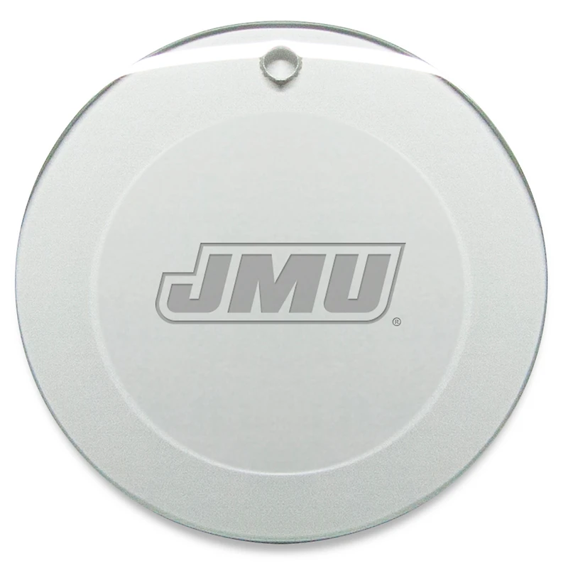 James Madison Dukes 3'' Glass Round Ornament