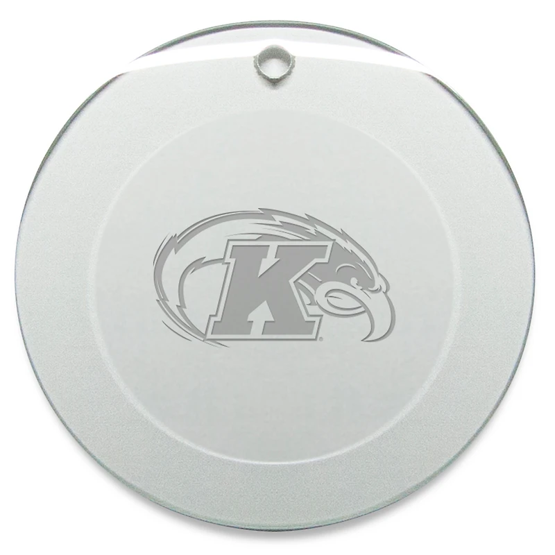 Kent State Golden Flashes 3'' Glass Round Ornament