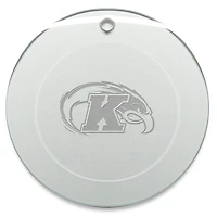 Kent State Golden Flashes 3'' Glass Round Ornament