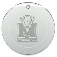 Marshall Thundering Herd 3'' Glass Round Ornament