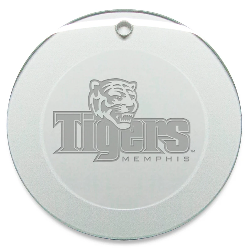 Memphis Tigers 3'' Glass Round Ornament
