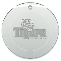 Memphis Tigers 3'' Glass Round Ornament