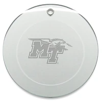 MTSU Blue Raiders 3'' Glass Round Ornament