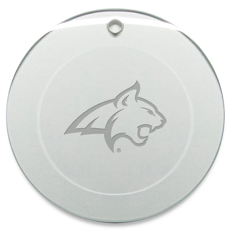 Montana State Bobcats 3'' Glass Round Ornament