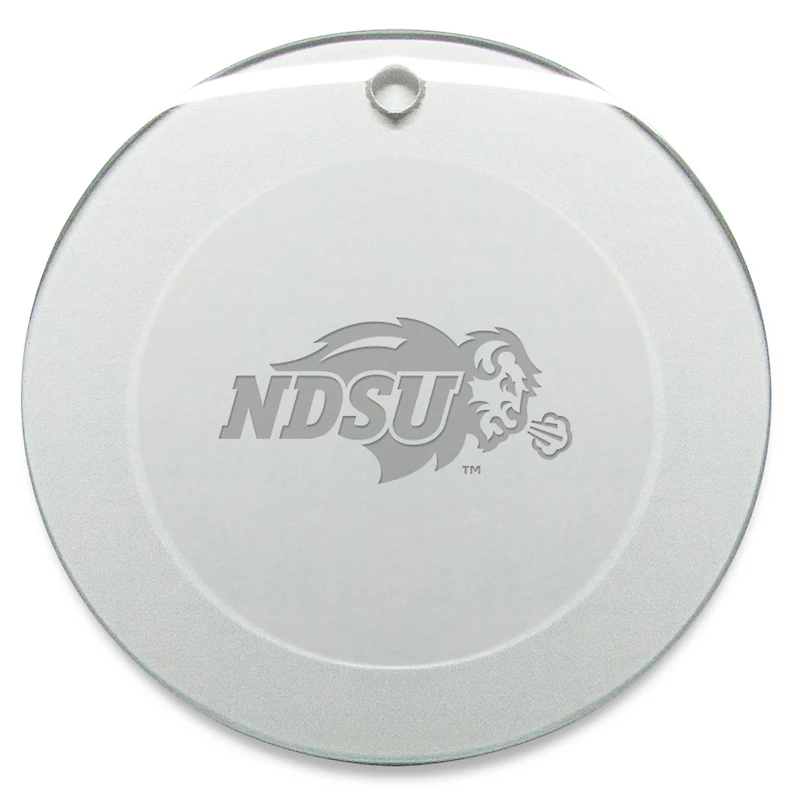 NDSU Bison 3'' Glass Round Ornament