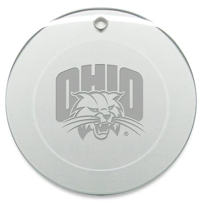 Ohio Bobcats 3'' Glass Round Ornament