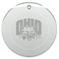 Ohio Bobcats 3'' Glass Round Ornament