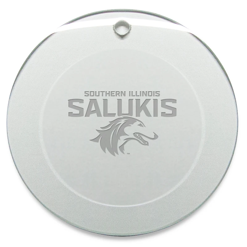 Southern Illinois Salukis 3'' Glass Round Ornament