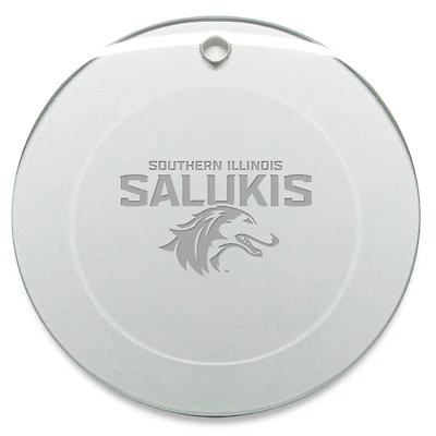 Southern Illinois Salukis 3'' Glass Round Ornament