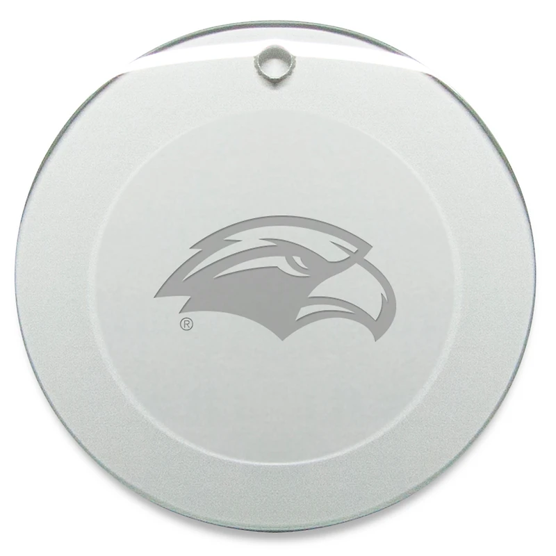 Southern Miss Golden Eagles 3'' Glass Round Ornament