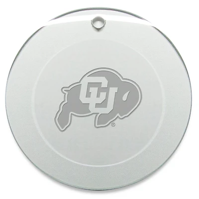 Colorado Buffaloes 3'' Glass Round Ornament