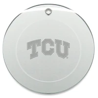 TCU Horned Frogs 3'' Glass Round Ornament