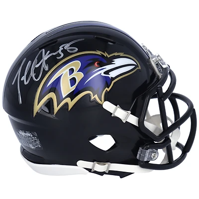 Terrell Suggs Baltimore Ravens Autographed Riddell Speed Mini Helmet