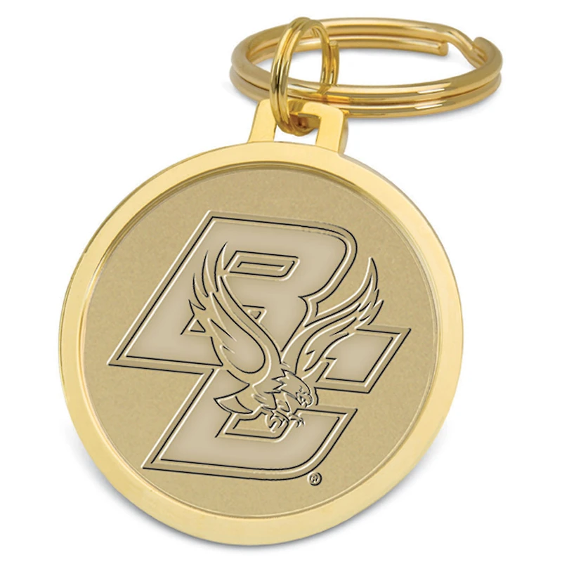 Gold Boston College Eagles Team Logo Split-Wire Key Ring