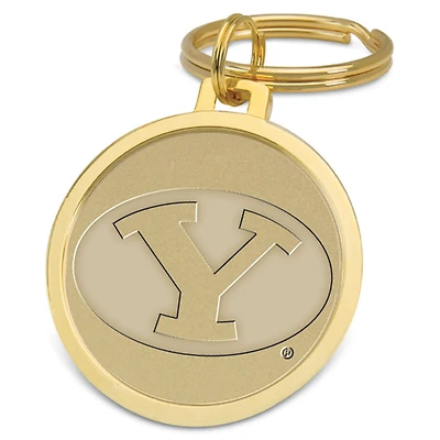 Gold BYU Cougars Team Logo Split-Wire Key Ring