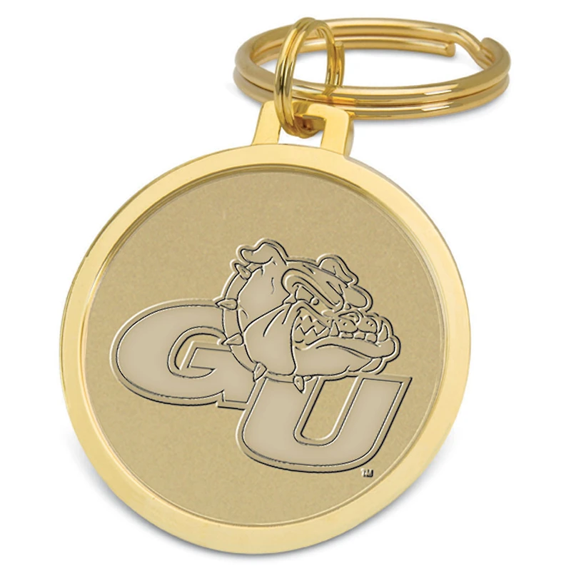 Gold Gonzaga Bulldogs Team Logo Split-Wire Key Ring