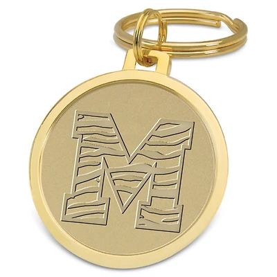 Gold Memphis Tigers Team Logo Split-Wire Key Ring