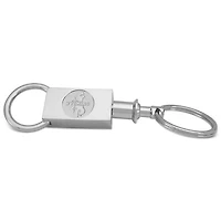 Silver Wyoming Cowboys Team Logo Two-Section Key Ring