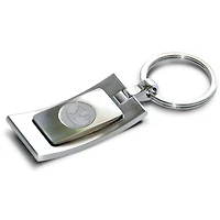 Silver BYU Cougars Team Logo Curve Key Ring