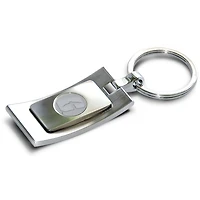 Silver Charlotte 49ers Team Logo Curve Key Ring