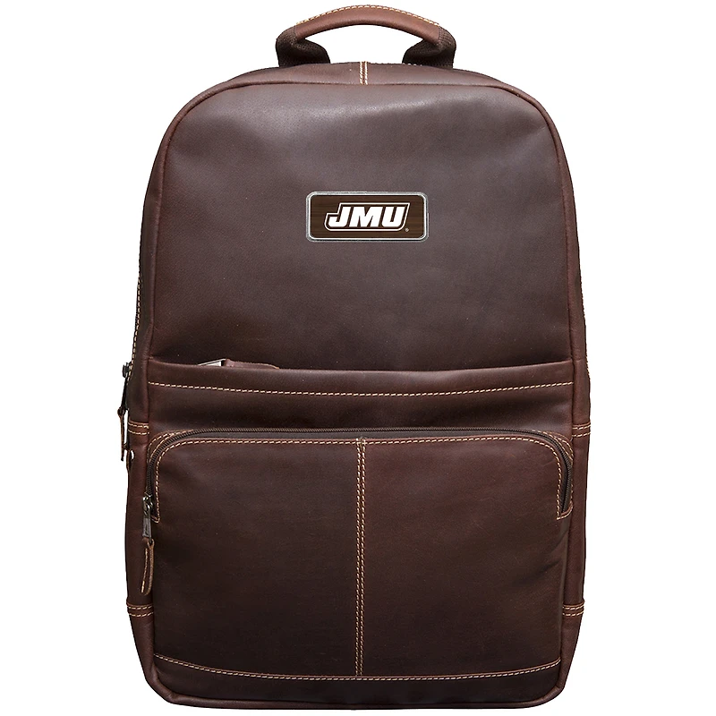 Brown James Madison Dukes Logo Plate Kannah Canyon Backpack