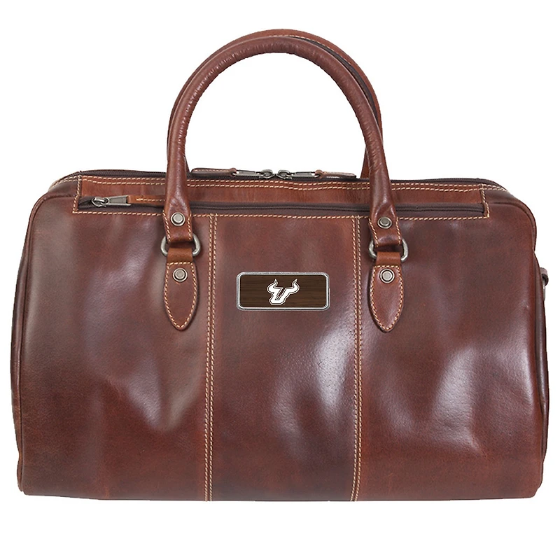 Brown South Florida Bulls Logo Plate Niagara Canyon Duffel Bag