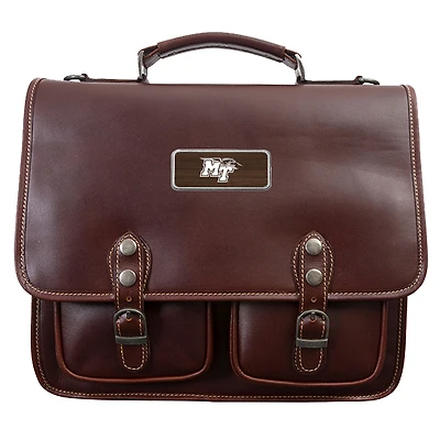 Brown MTSU Blue Raiders Logo Plate Sabino Canyon Briefcase