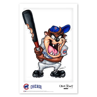 Tasmanian Devil Chicago Cubs 11'' x 17'' Looney Tunes Fine Art Print