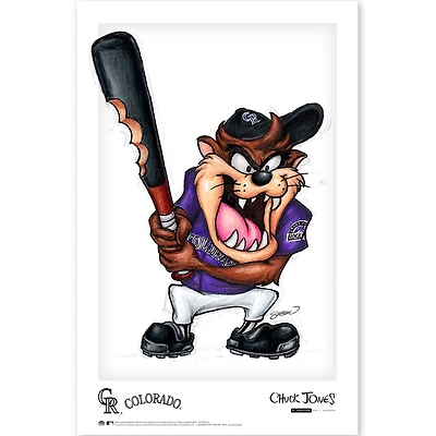 Tasmanian Devil Colorado Rockies 11'' x 17'' Looney Tunes Fine Art Print