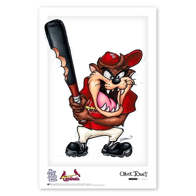 Tasmanian Devil St. Louis Cardinals 11'' x 17'' Looney Tunes Fine Art Print