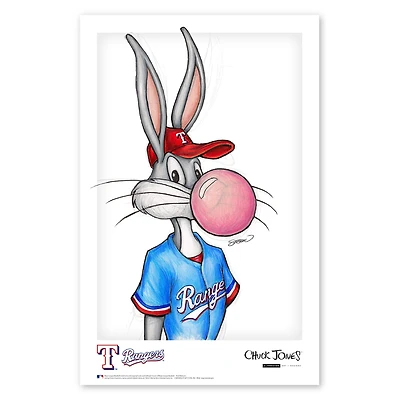 Bugs Bunny Texas Rangers 11'' x 17'' Looney Tunes Fine Art Print