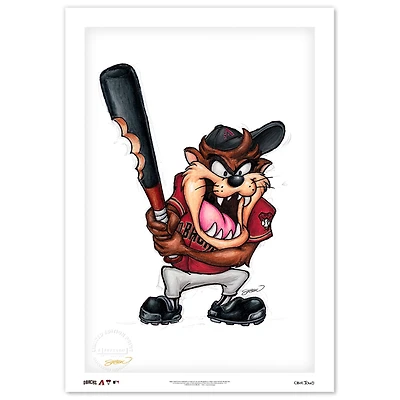 Tasmanian Devil Arizona Diamondbacks 14'' x 20'' Looney Tunes Fine Art Print